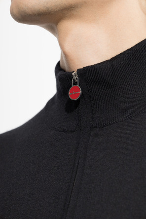 Kiton Cashmere jumper with a stand-up collar
