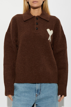 Ami Alexandre Mattiussi Wool long-sleeve polo