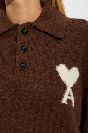 Ami Alexandre Mattiussi Wool long-sleeve polo