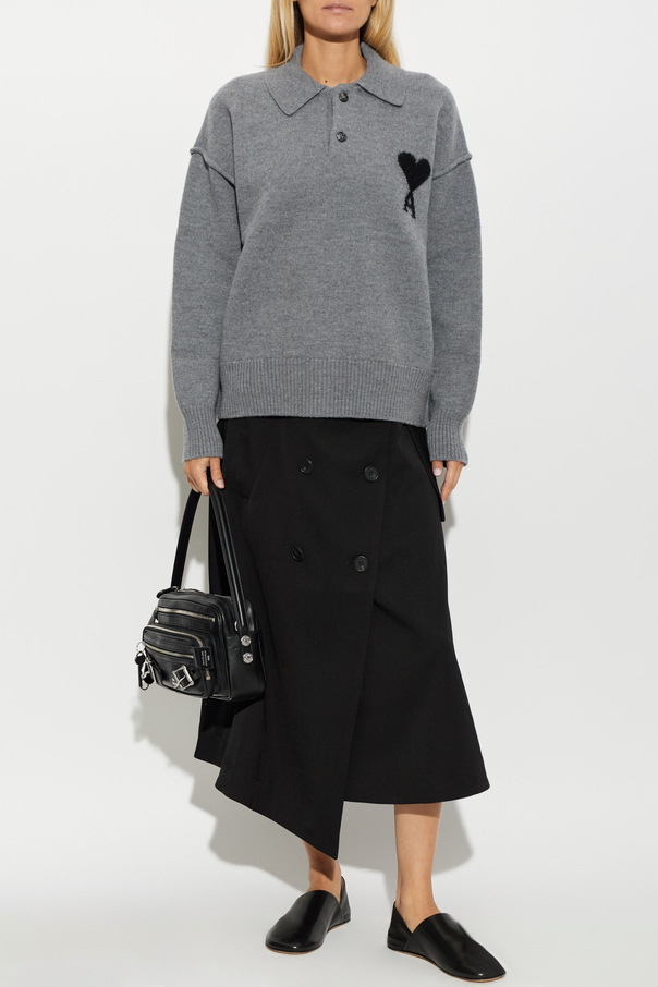 Ami Alexandre Mattiussi Wool long-sleeve polo