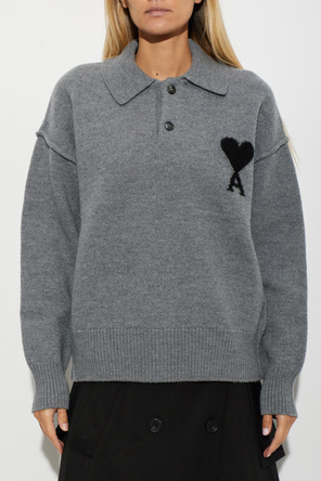 Ami Alexandre Mattiussi Wool long-sleeve polo