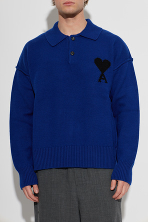 Ami Alexandre Mattiussi Wool long-sleeve polo