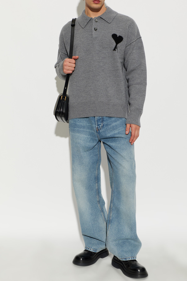 Ami Alexandre Mattiussi Wool polo with logo