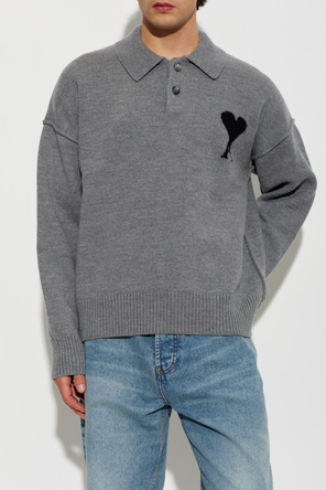 Ami Alexandre Mattiussi Wool polo with logo