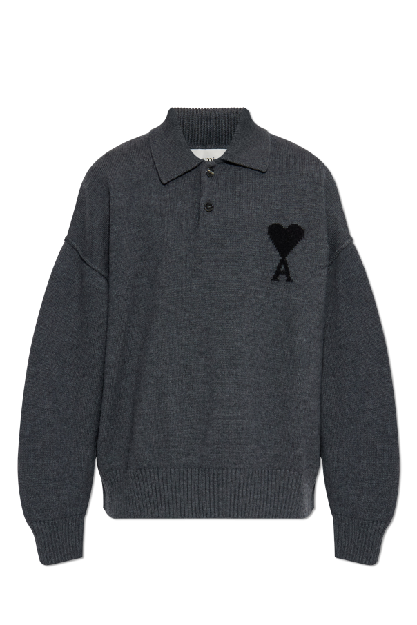 Wool sweater with logo od Ami Alexandre Mattiussi