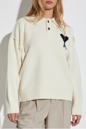 Ami Alexandre Mattiussi Wool long-sleeve polo