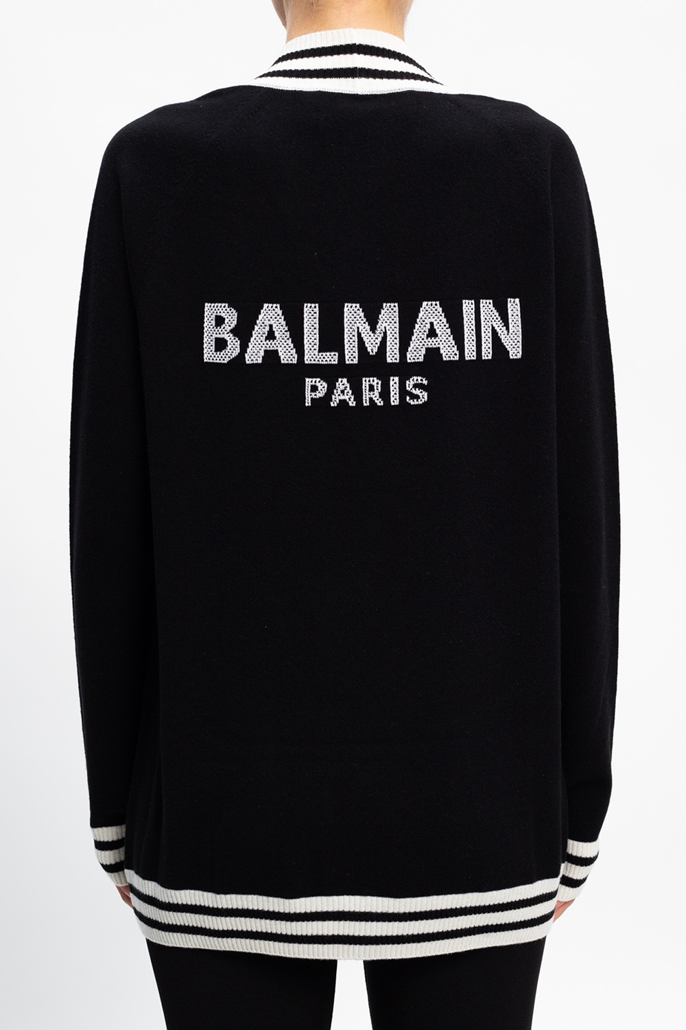 balmain white cardigan