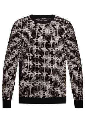 Balmain structured square-neck top