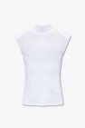 VTMNTS WHITE Turtleneck sweater with padded shoulders