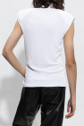 VTMNTS WHITE Turtleneck sweater with padded shoulders
