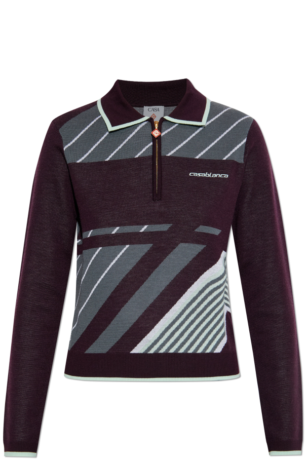 Wool long-sleeve polo od Casablanca