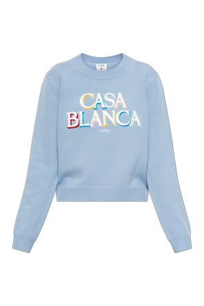 Sweater with a colorfully embroidered logo