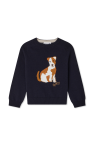 Bonpoint Sweater with Dog Motif