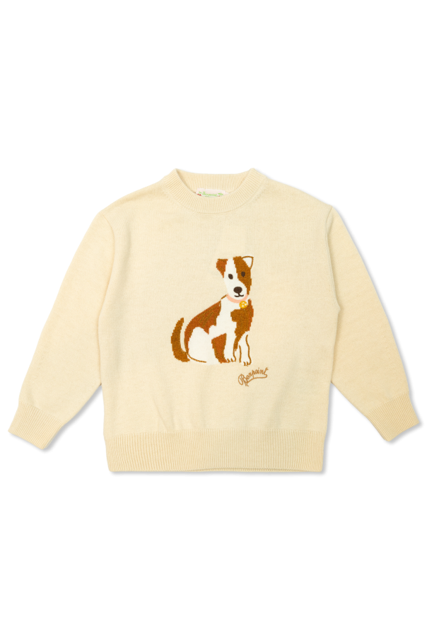 Cream Sweater with a dog motif Bonpoint - Vitkac Germany