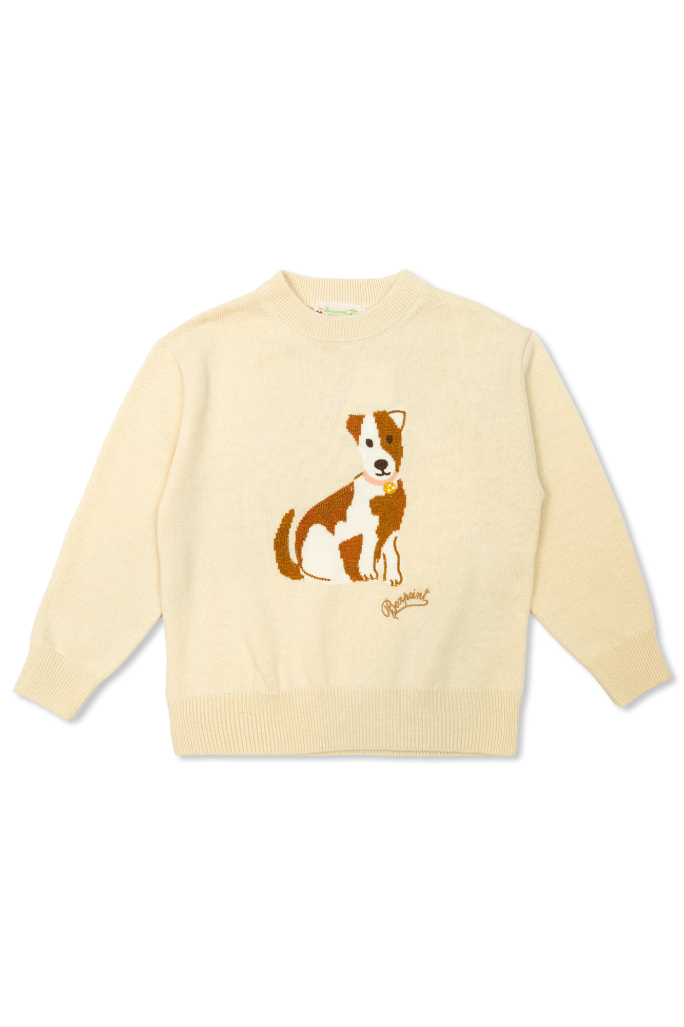 Cream Sweater with a dog motif Bonpoint - Vitkac Germany