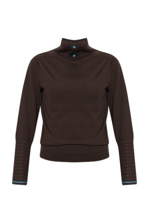 Fitted wool turtleneck
