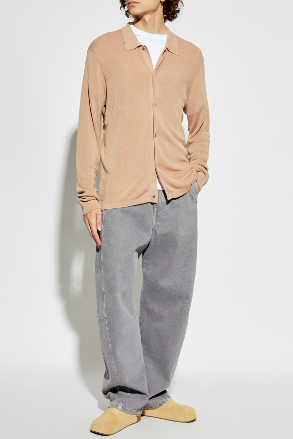 Officine Generale Cardigan with collar ‘Brent’