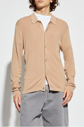 Officine Generale Cardigan with collar ‘Brent’