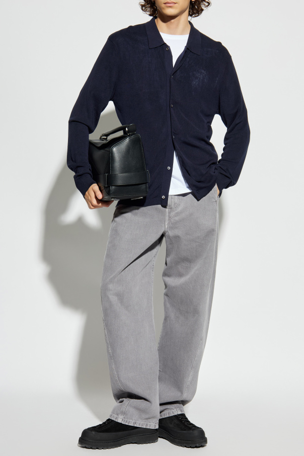 Officine Generale Cardigan with collar ‘Brent’