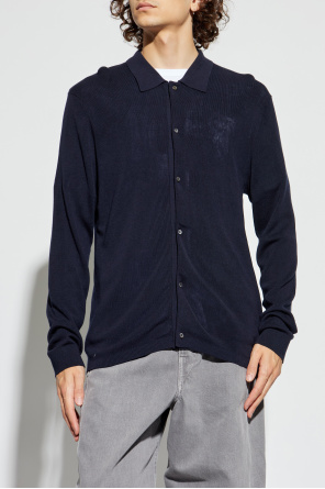 Officine Generale Cardigan with collar ‘Brent’