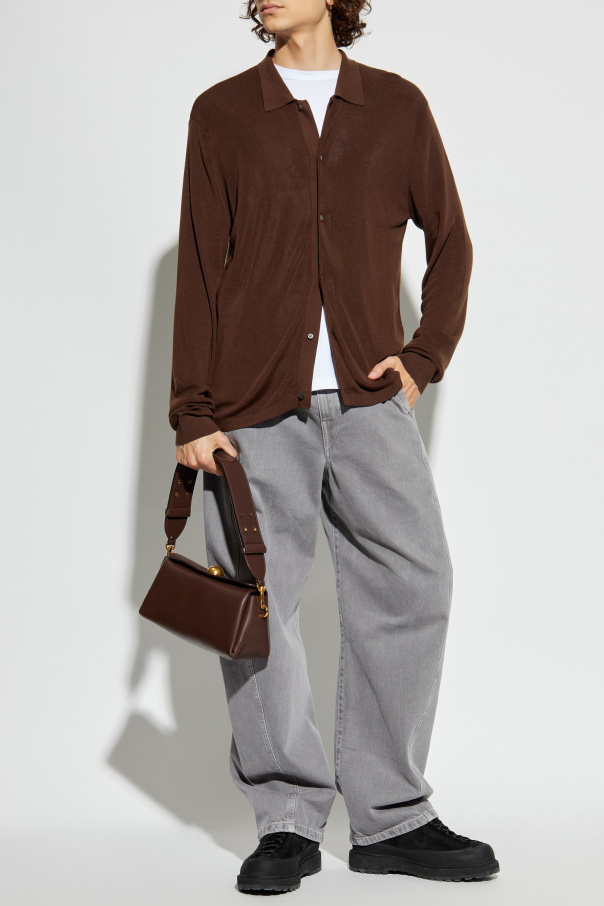 Officine Generale Cárdigan con cuello ‘Brent’