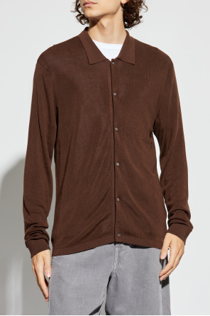 Officine Generale Cárdigan con cuello ‘Brent’