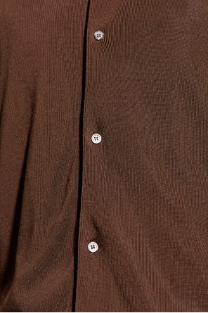 Officine Generale Cárdigan con cuello ‘Brent’