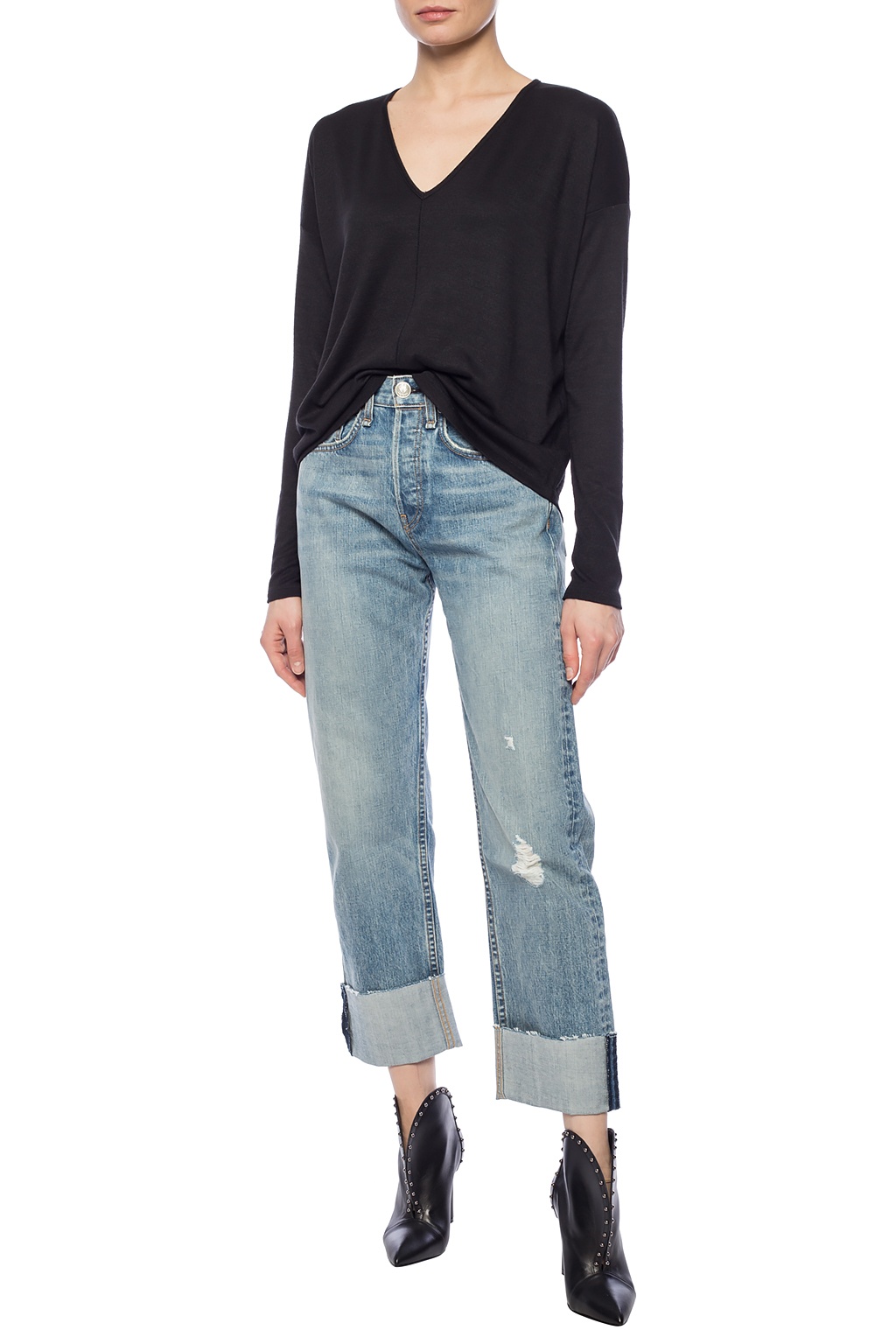 Rag & Bone  Asymmetrical top with long sleeves