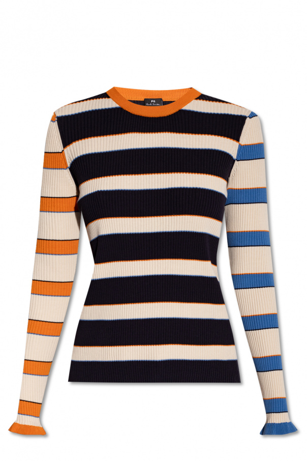 Sixs Carbon Mouwloos T-Shirt Striped sweater