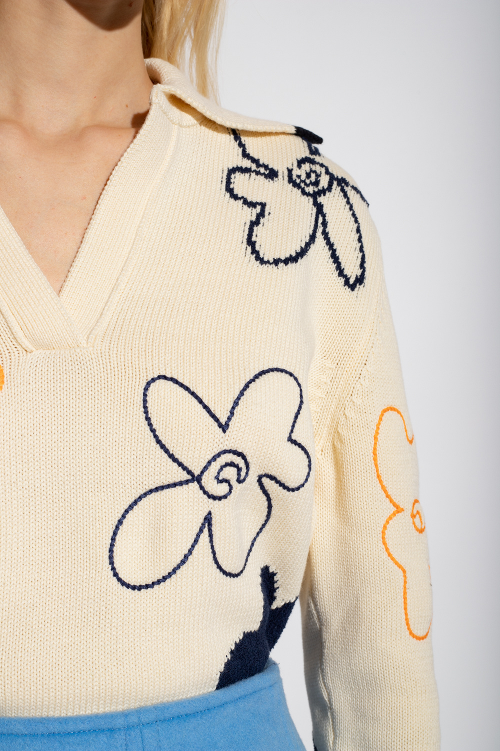 all-over print denim shirt Sweatshirt Le Coq Sportif Essentiels Crew Nº1cinzento claro infantil