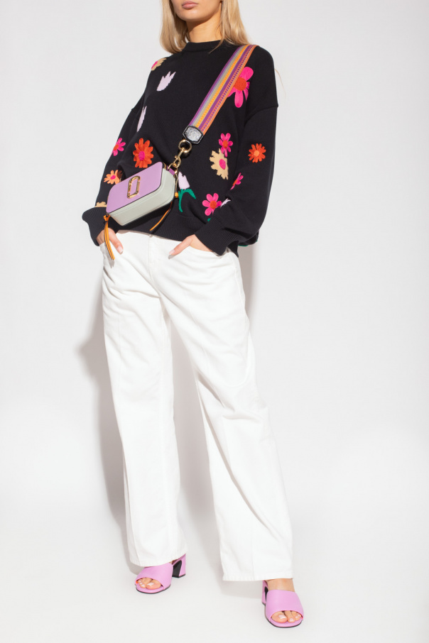 wool cardigan with logo marc jacobs the pullover Sweater with floral motif