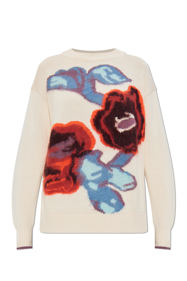 Cotton sweater with decorative pattern od PS Paul Smith