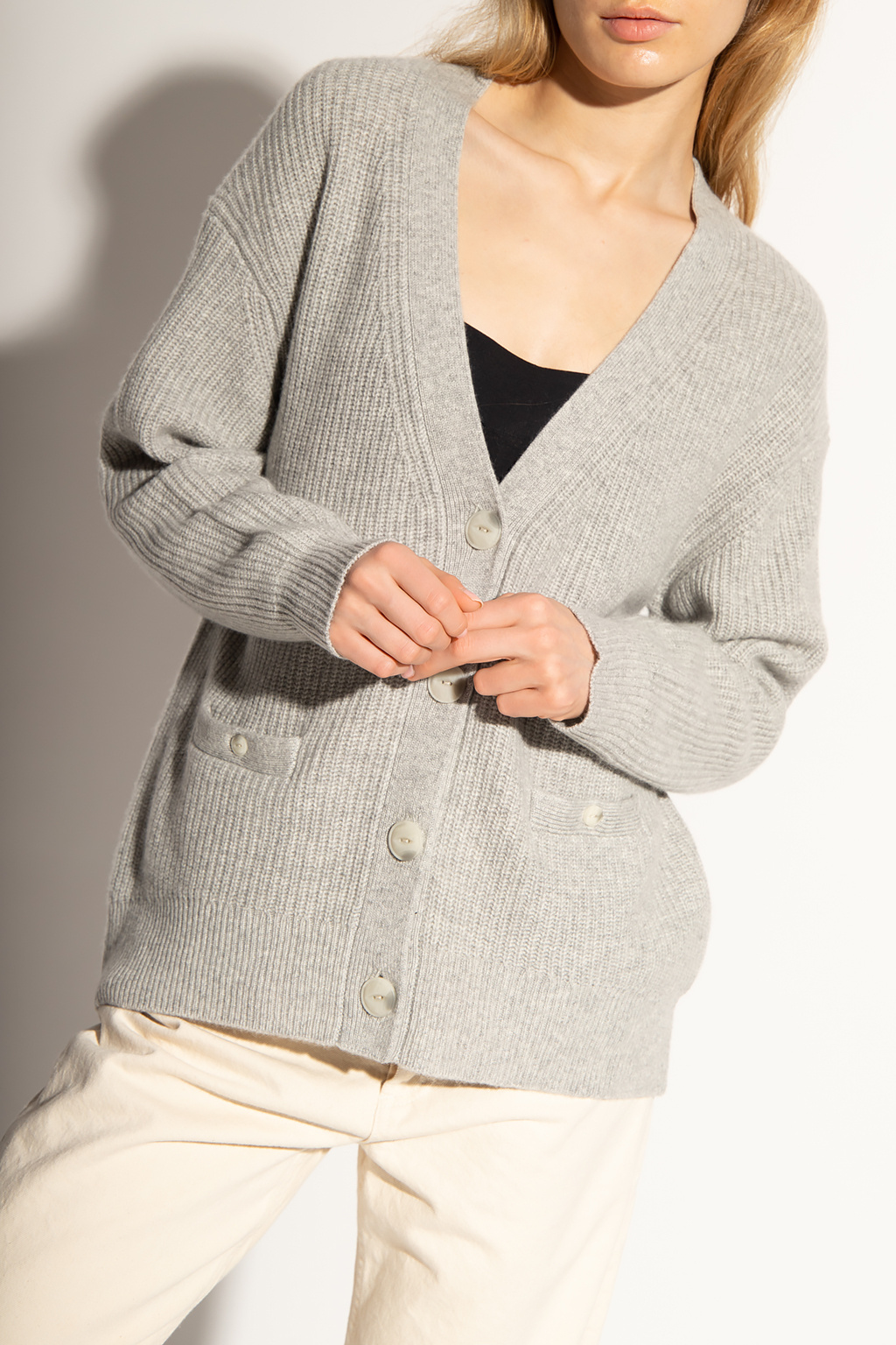 sweater i kraftig strik  Cashmere cardigan