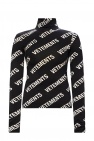VETEMENTS BLACK Branded mock neck top