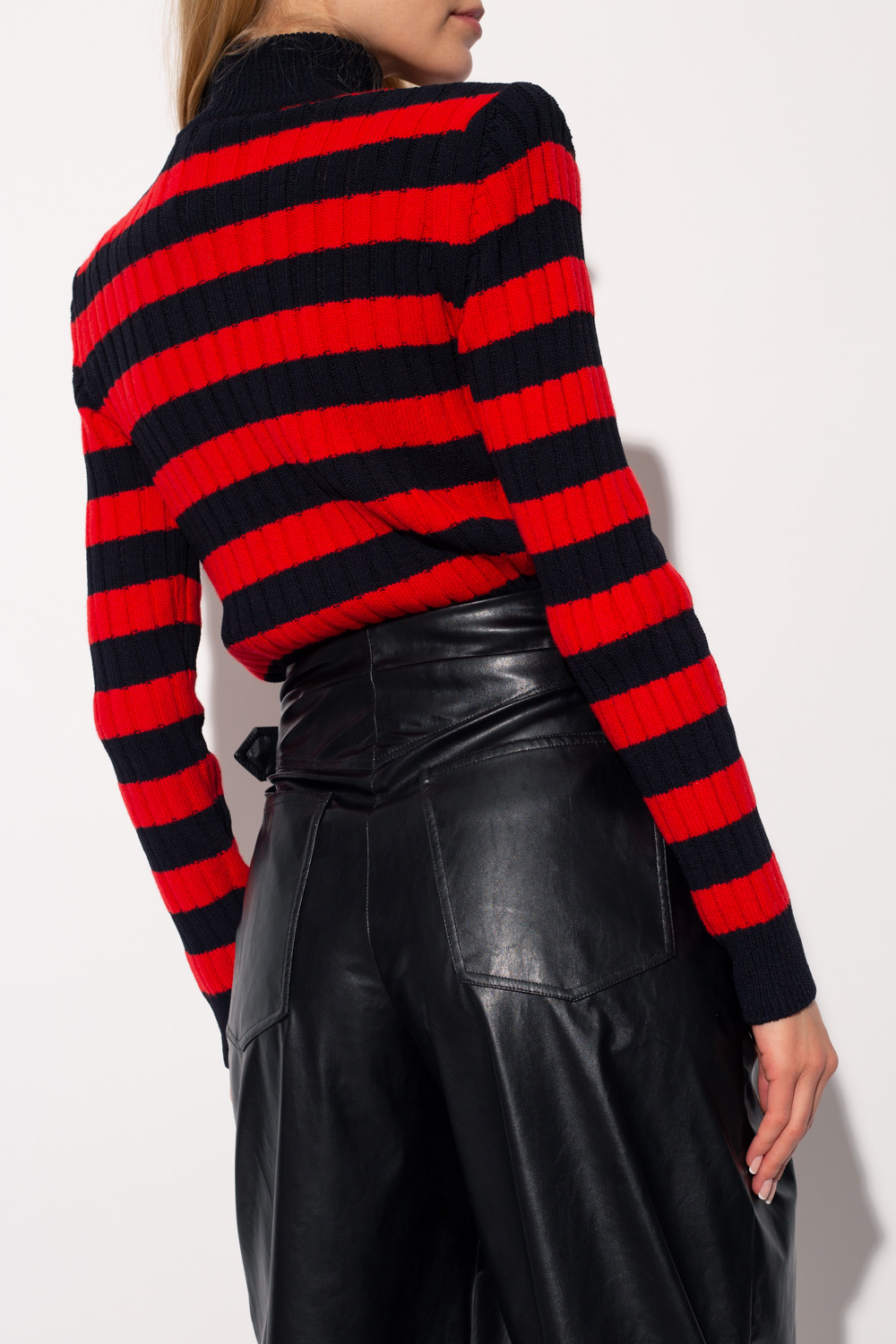 balmain Women Sweater with standing monogram-intarsia