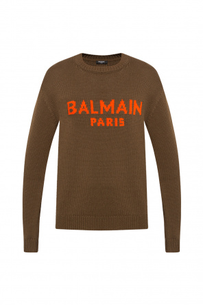 sweatshirt with logo balmain sweater ggo