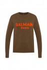 Balmain logo print cotton sweatshirt