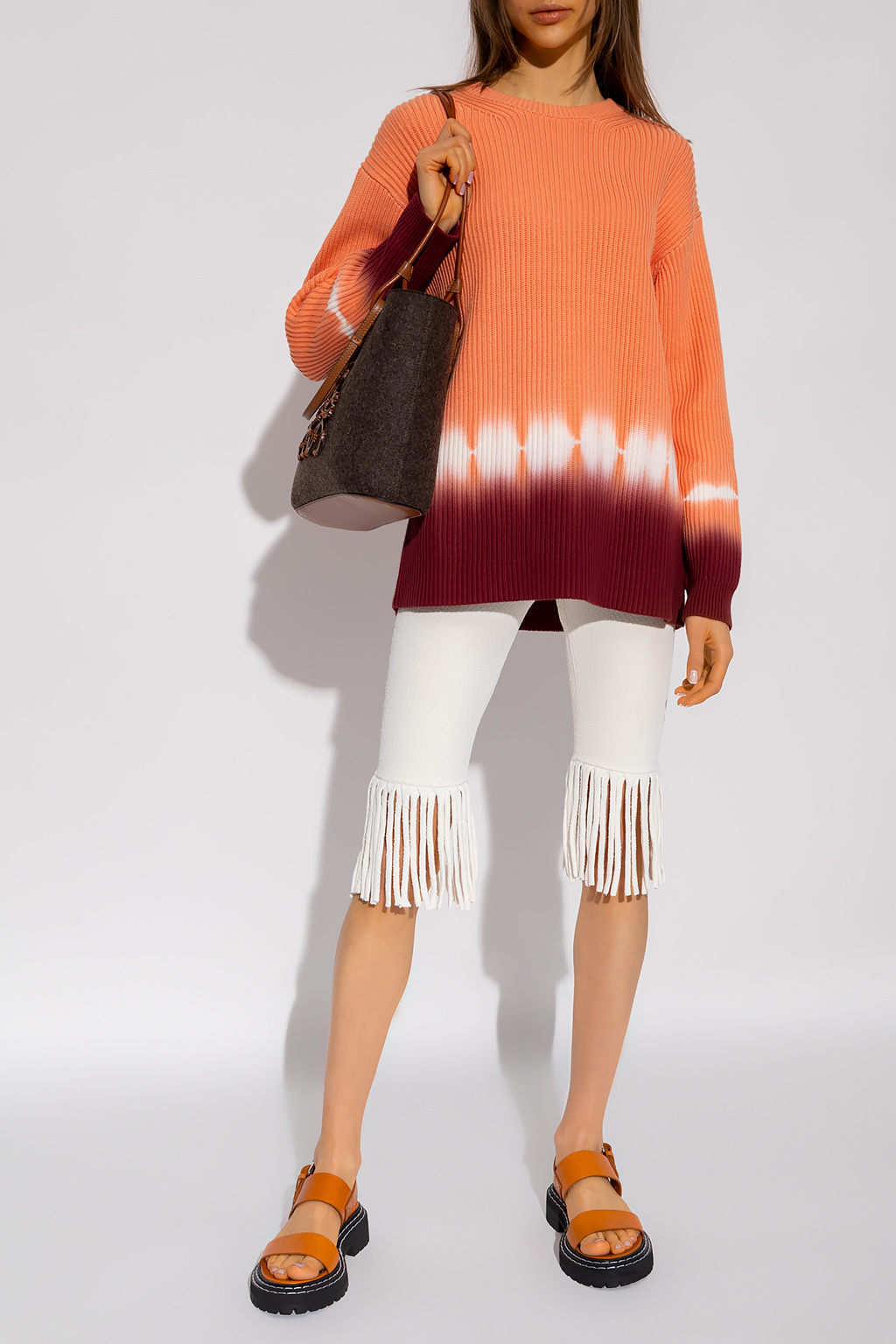 PROENZA SCHOULER DRESS WITH SCARF Rib-knit sweater