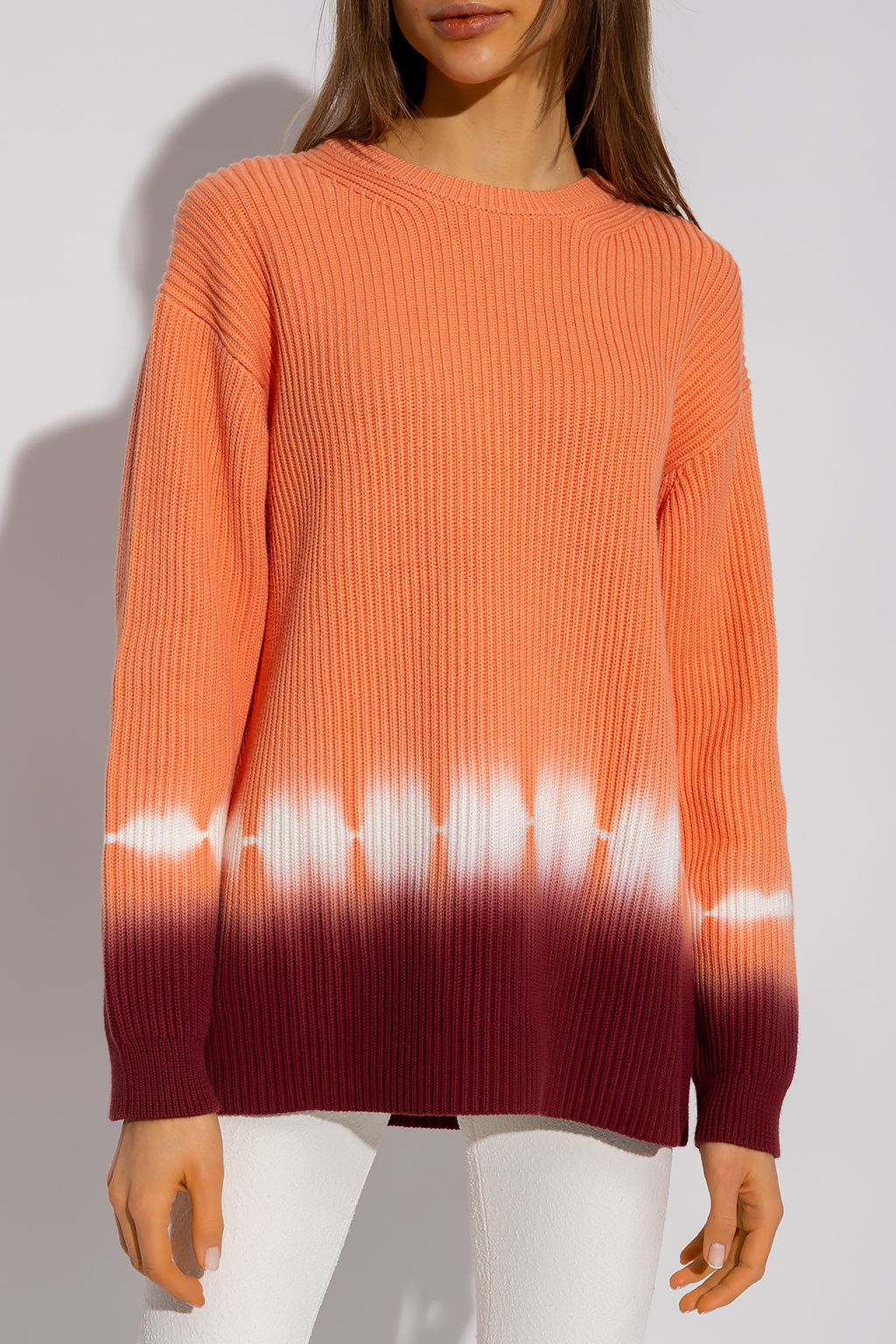 Proenza Schouler Printed Fil Coupe Shift Dress Rib-knit sweater