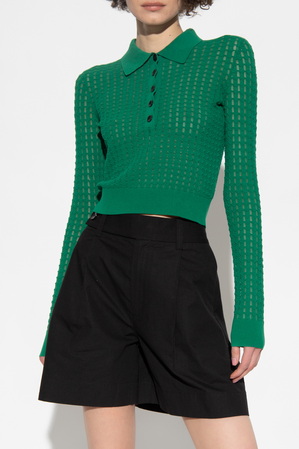 Proenza Schouler Langärmeliges Häkelkleid Form-fitting top