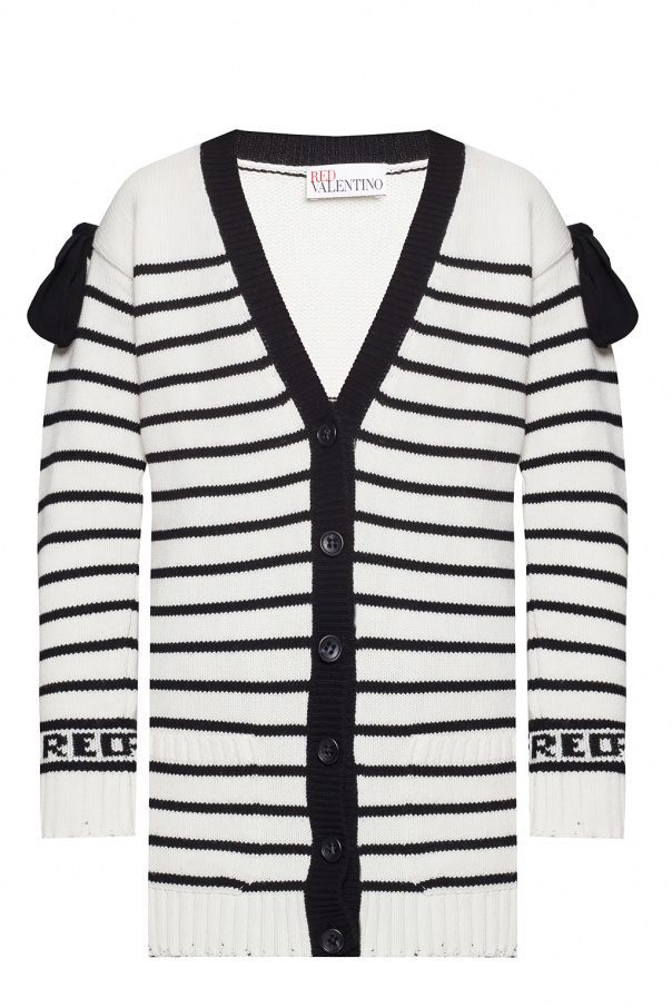 Red Valentino Long striped cardigan