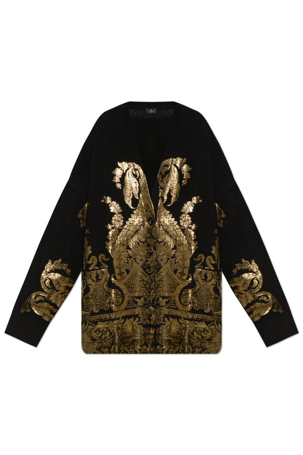 Etro Loose fit cardigan with shimmering print