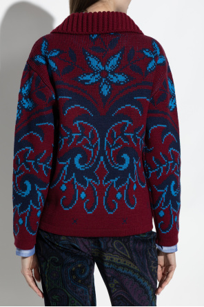 Etro Patterned sweater with a collar