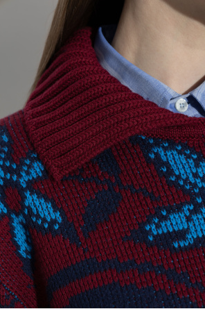 Etro Patterned sweater with a collar
