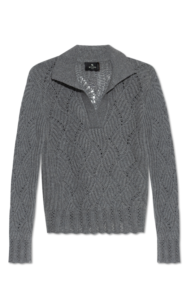 Etro Kaszmirowy sweter z kołnierzem