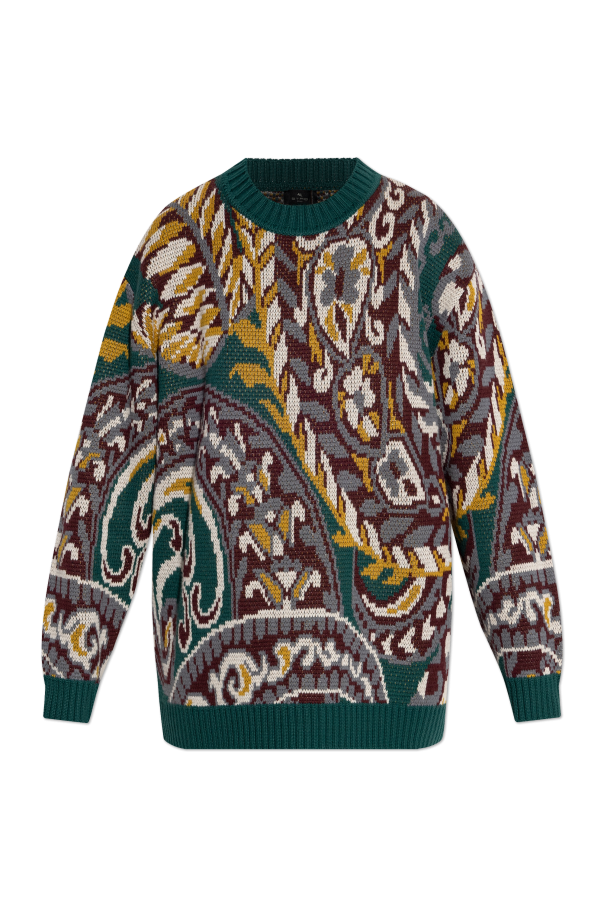 Patterned sweater with a round neckline od Etro