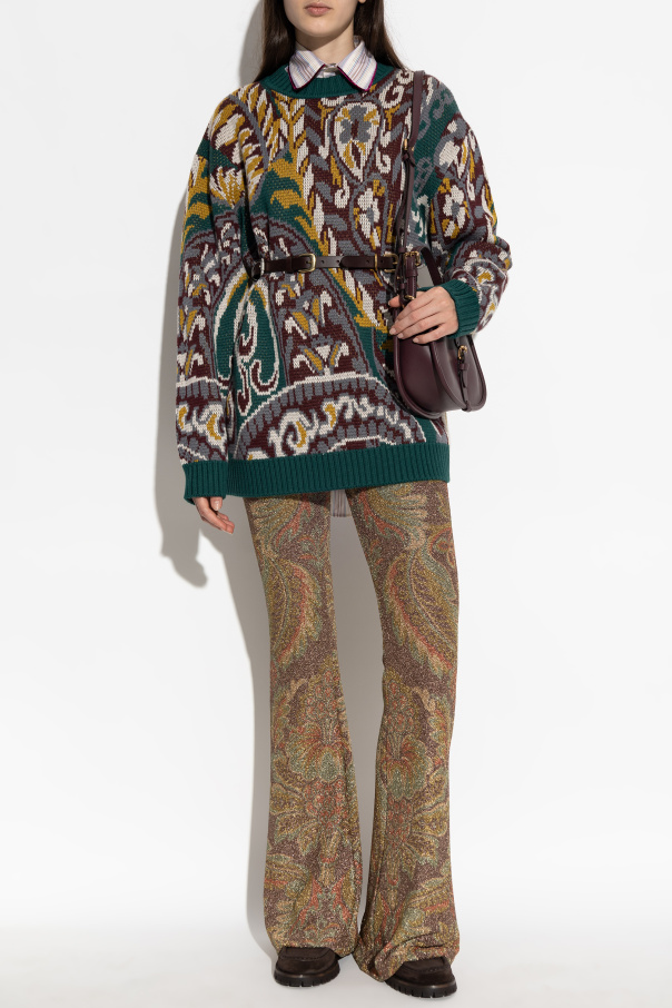Etro Patterned sweater with a round neckline