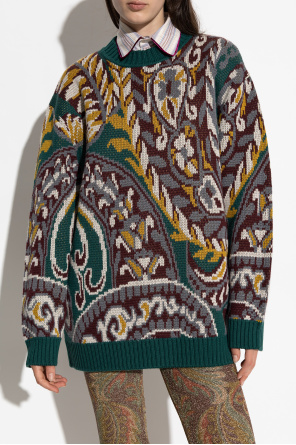 Etro Patterned sweater with a round neckline