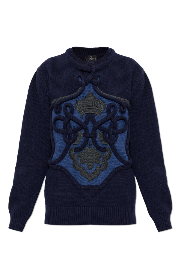 Wool Sweater with Embroidery od Etro