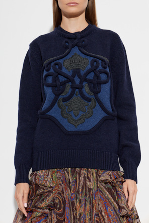 Etro Camisola de lã com bordado